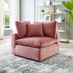 Commix Down Filled Overstuffed Performance Velvet Corner Chair