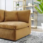 Commix Down Filled Overstuffed Performance Velvet Corner Chair