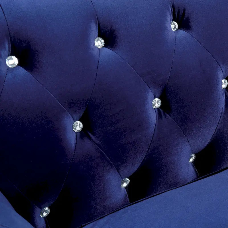Furniture of America imzalı Tese geleneksel kumaş keçe düğme kapitonesi berjer