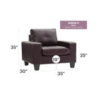 Accentstoel met afneembare kussens - 35L x 32W x 36H