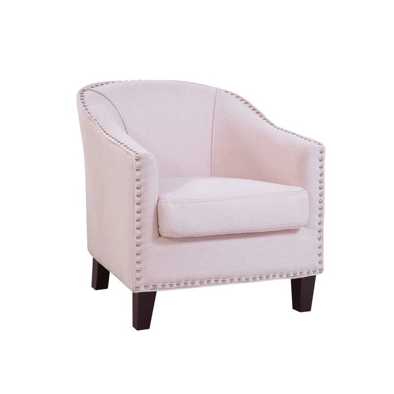 Poltrona decorativa Giles di Grafton Home con bordino di borchie