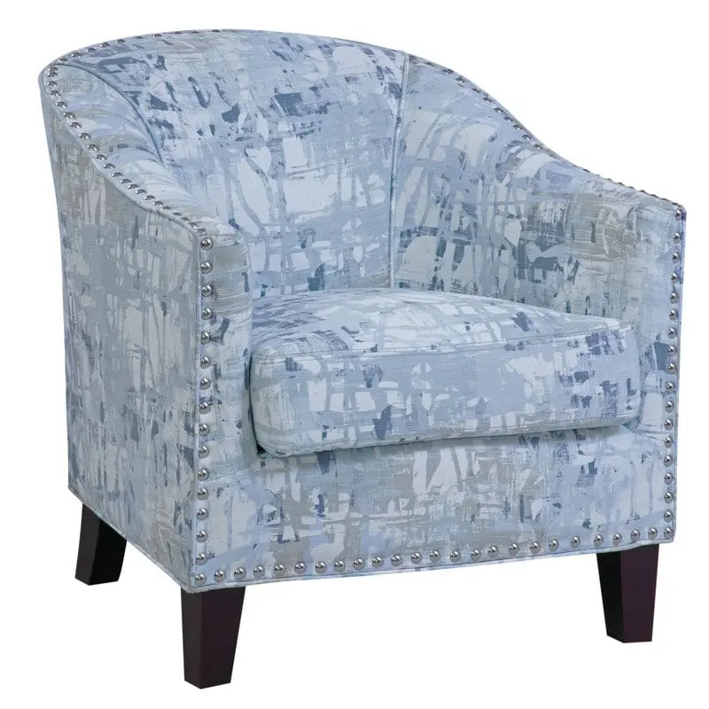 Poltrona decorativa Giles di Grafton Home con bordino di borchie