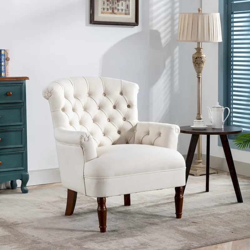 Corvus Sidmouth Tufted Fabric Oversized Club Chair