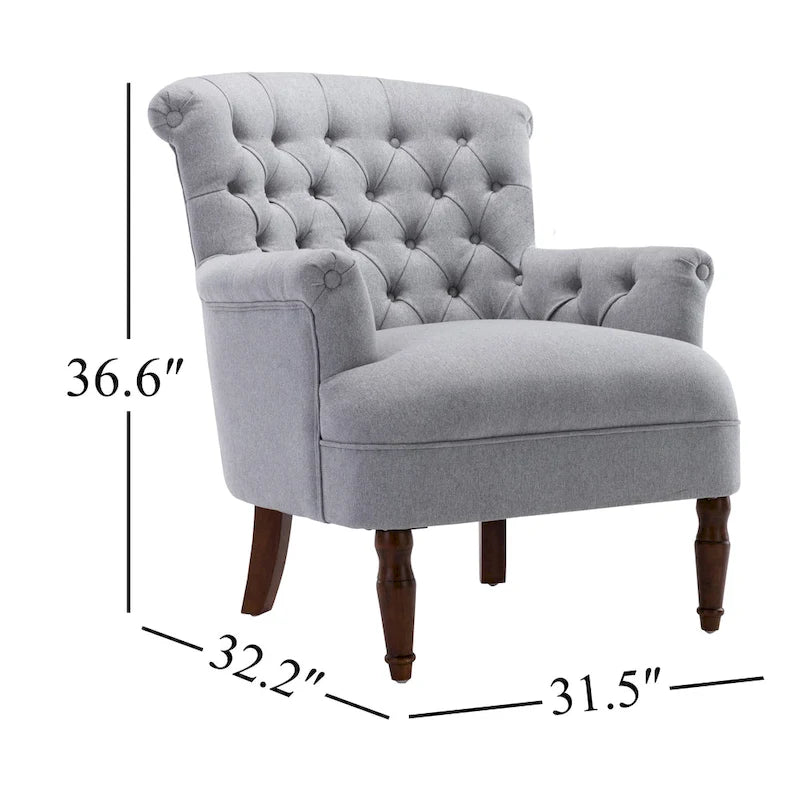 Corvus Sidmouth Tufted Fabric Oversized Club Chair