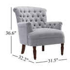Corvus Sidmouth Tufted Fabric Oversized Club Chair