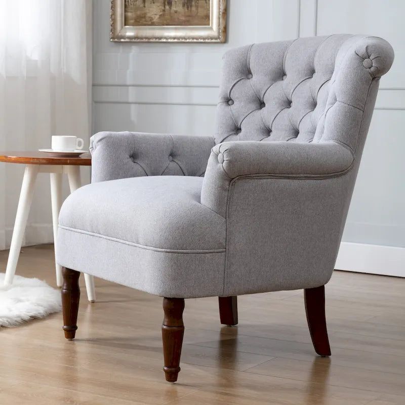 Corvus Sidmouth Tufted Fabric Oversized Club Chair