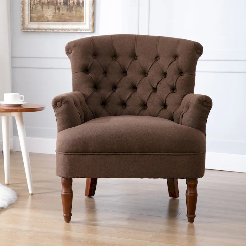 Corvus Sidmouth Tufted Fabric Oversized Club Chair