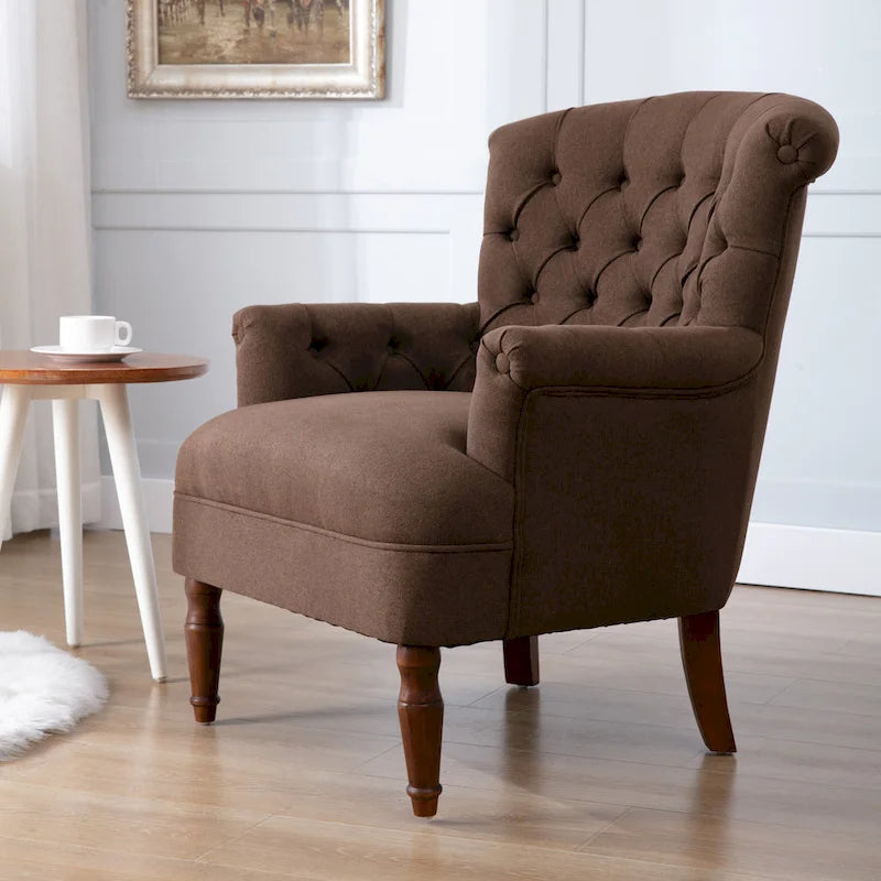 Corvus Sidmouth Tufted Fabric Oversized Club Chair