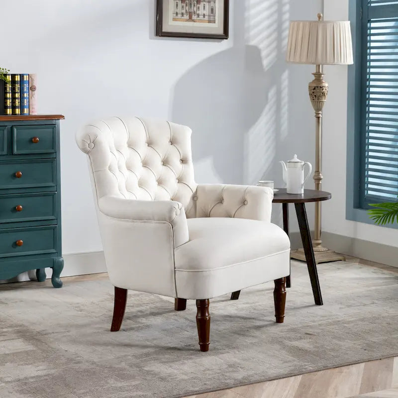 Corvus Sidmouth Tufted Fabric Oversized Club Chair