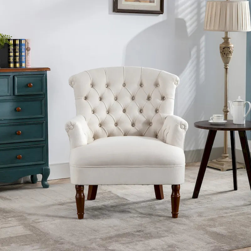 Corvus Sidmouth Tufted Fabric Oversized Club Chair