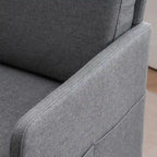 Gestoffeerde linnen fauteuil met accent