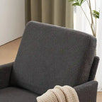 Gestoffeerde linnen fauteuil met accent