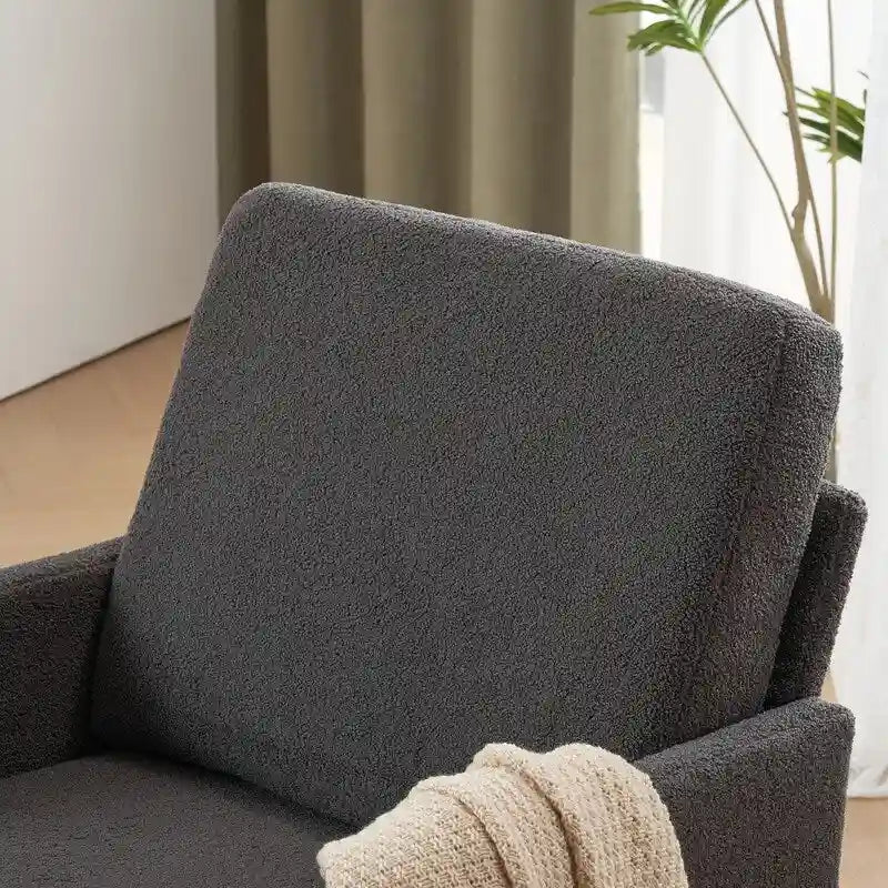 Gestoffeerde linnen fauteuil met accent