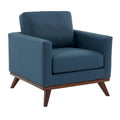 Chester Mid-Century Modern One-Seater Sofa Leather Accent Arm Chair for Living Room Bedroom Lounge - 33.46