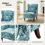 Gott traditionele wingbackfauteuil met poten van massief hout, set van 2, van HULALA HOME