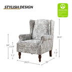 Gott traditionele wingbackfauteuil met poten van massief hout, set van 2, van HULALA HOME