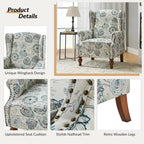 Gott traditionele wingbackfauteuil met poten van massief hout, set van 2, van HULALA HOME