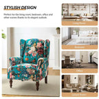 Gott traditionele wingbackfauteuil met poten van massief hout, set van 2, van HULALA HOME