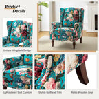 Gott traditionele wingbackfauteuil met poten van massief hout, set van 2, van HULALA HOME