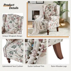 Gott traditionele wingbackfauteuil met poten van massief hout, set van 2, van HULALA HOME