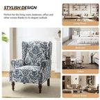 Gott traditionele wingbackfauteuil met poten van massief hout, set van 2, van HULALA HOME