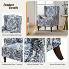 Gott traditionele wingbackfauteuil met poten van massief hout, set van 2, van HULALA HOME