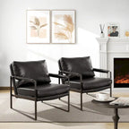 Set di 2 poltrone decorative moderne in ecopelle Art Leon