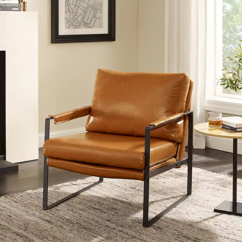 Set di 2 poltrone decorative moderne in ecopelle Art Leon