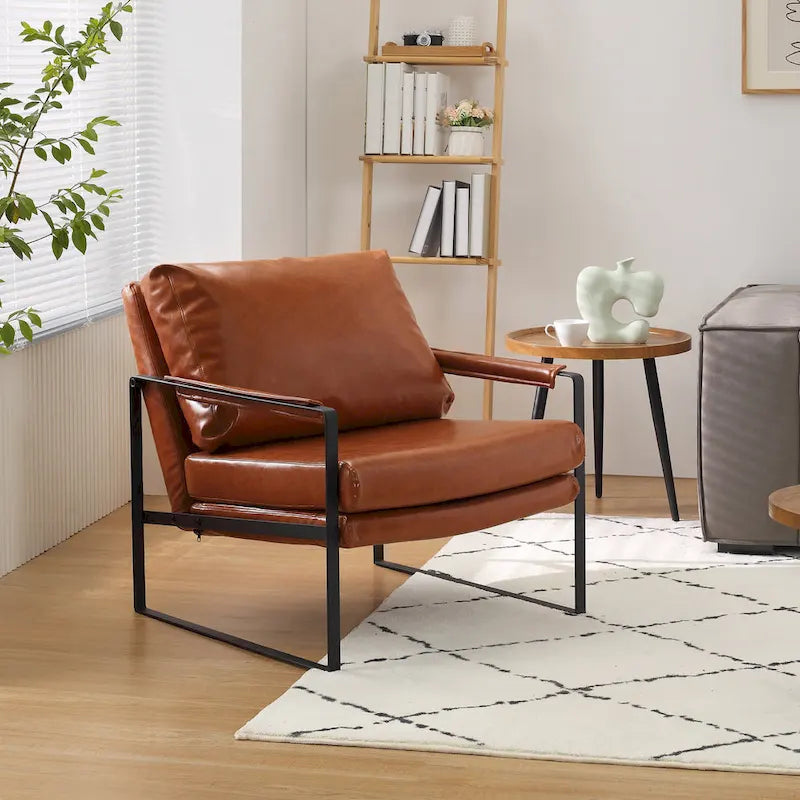 Set di 2 poltrone decorative moderne in ecopelle Art Leon