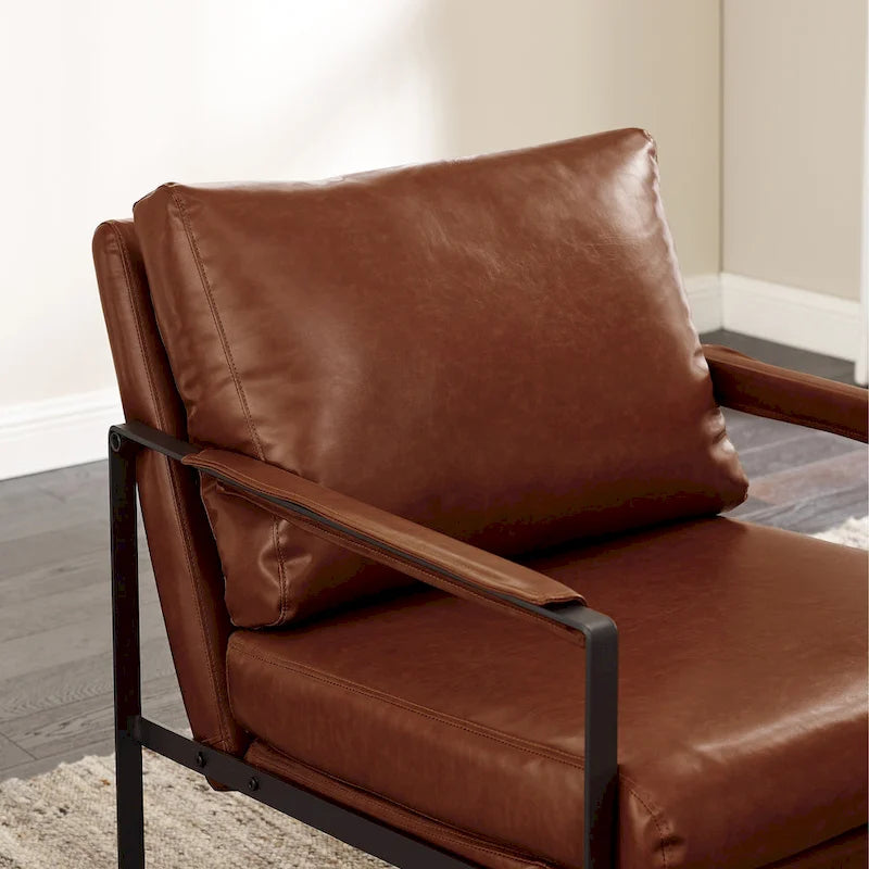 Set di 2 poltrone decorative moderne in ecopelle Art Leon