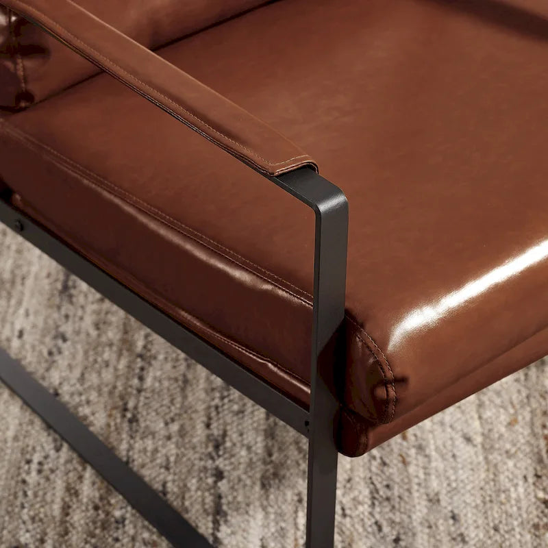 Set di 2 poltrone decorative moderne in ecopelle Art Leon