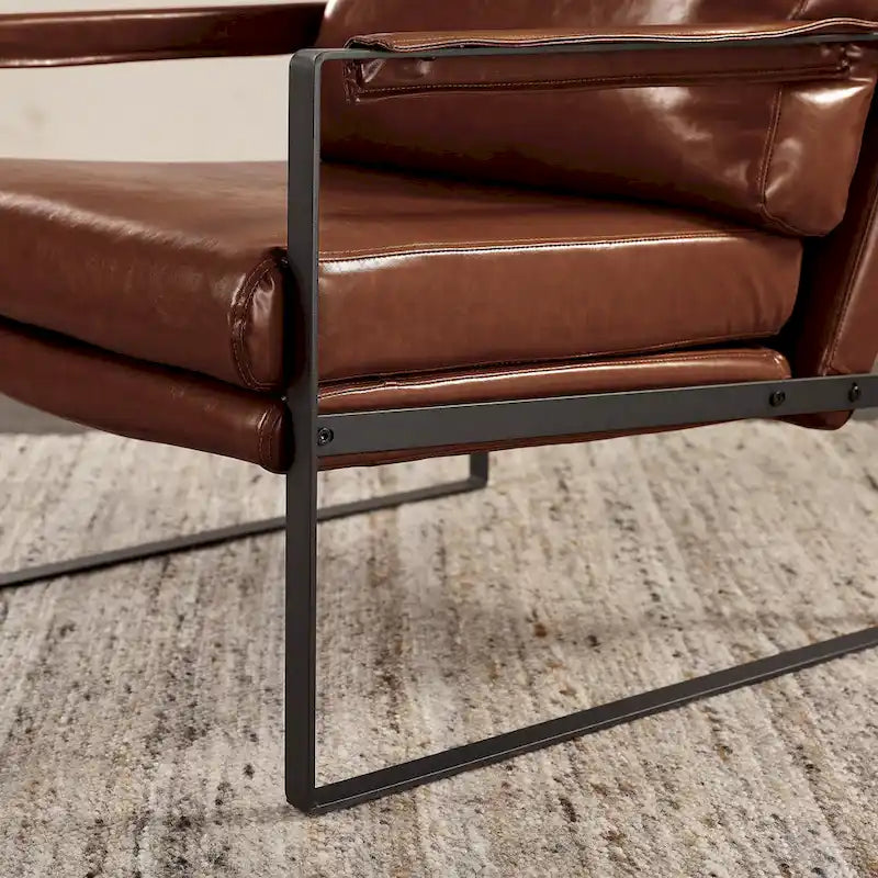 Set di 2 poltrone decorative moderne in ecopelle Art Leon