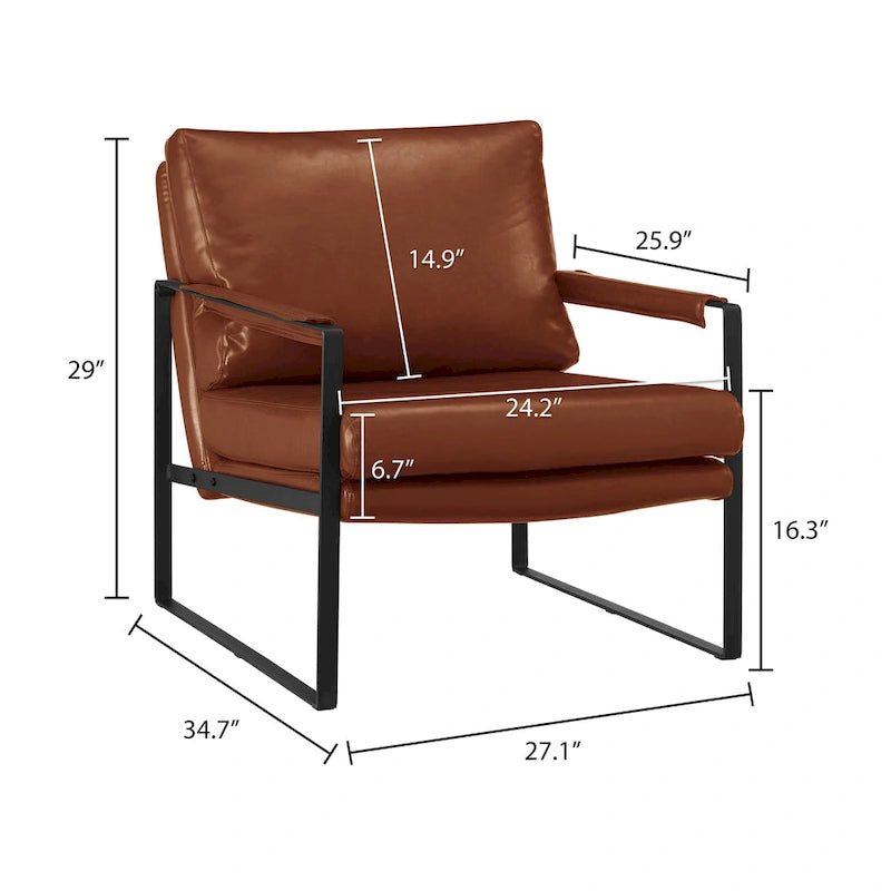 Set di 2 poltrone decorative moderne in ecopelle Art Leon