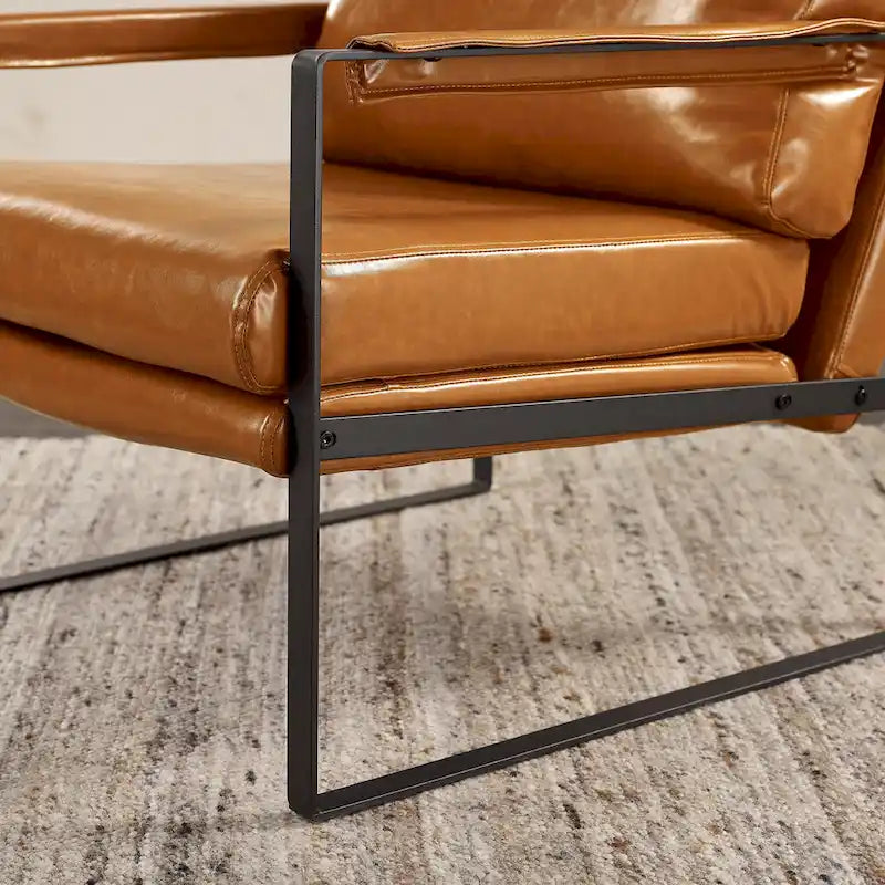 Set di 2 poltrone decorative moderne in ecopelle Art Leon