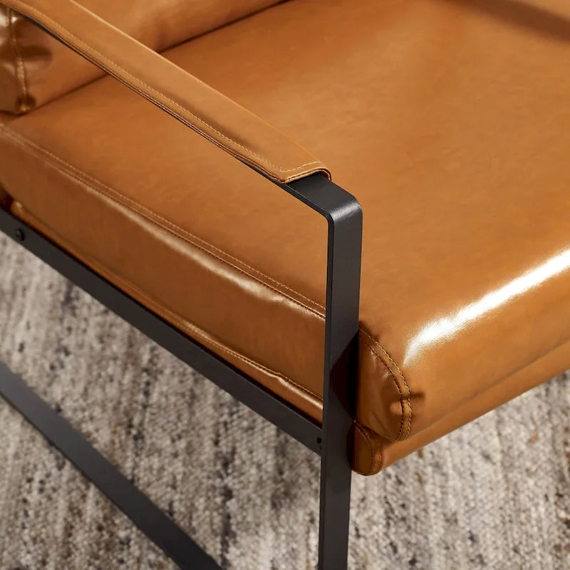 Set di 2 poltrone decorative moderne in ecopelle Art Leon