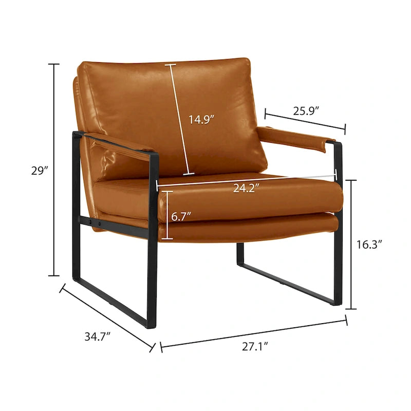 Set di 2 poltrone decorative moderne in ecopelle Art Leon