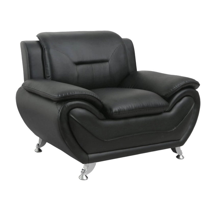 Michael Segura clubfauteuil met kunstleren bekleding