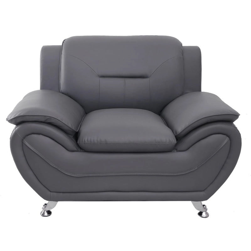 Michael Segura clubfauteuil met kunstleren bekleding