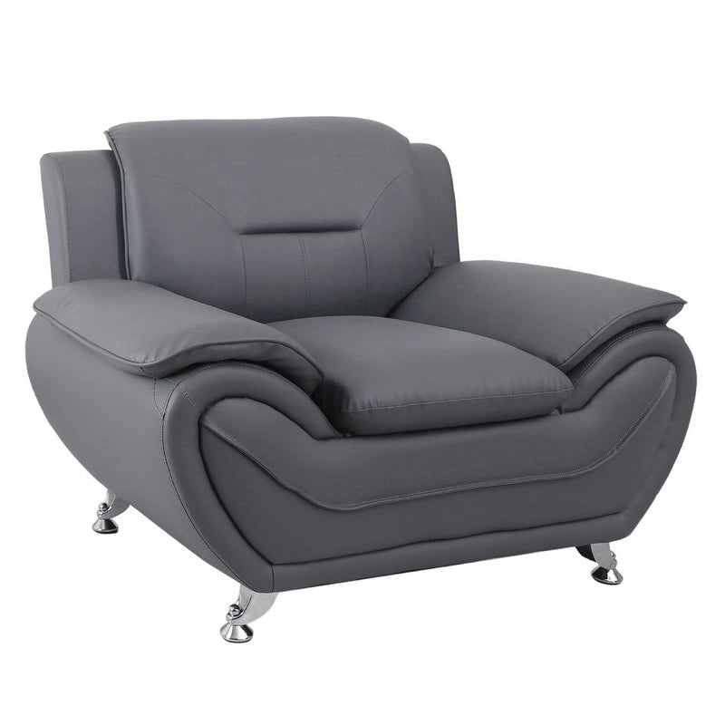 Michael Segura clubfauteuil met kunstleren bekleding