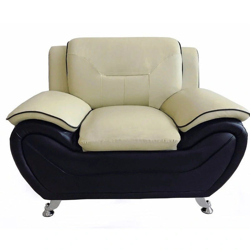 Michael Segura clubfauteuil met kunstleren bekleding