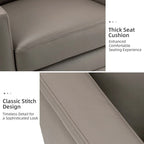 Jorge 28.74 Wide Genuine Leather Swivel Chair with Arms