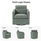 Jorge 28.74 Wide Genuine Leather Swivel Chair with Arms