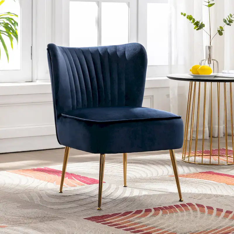 Haven silla decorativa contemporánea tapizada de terciopelo