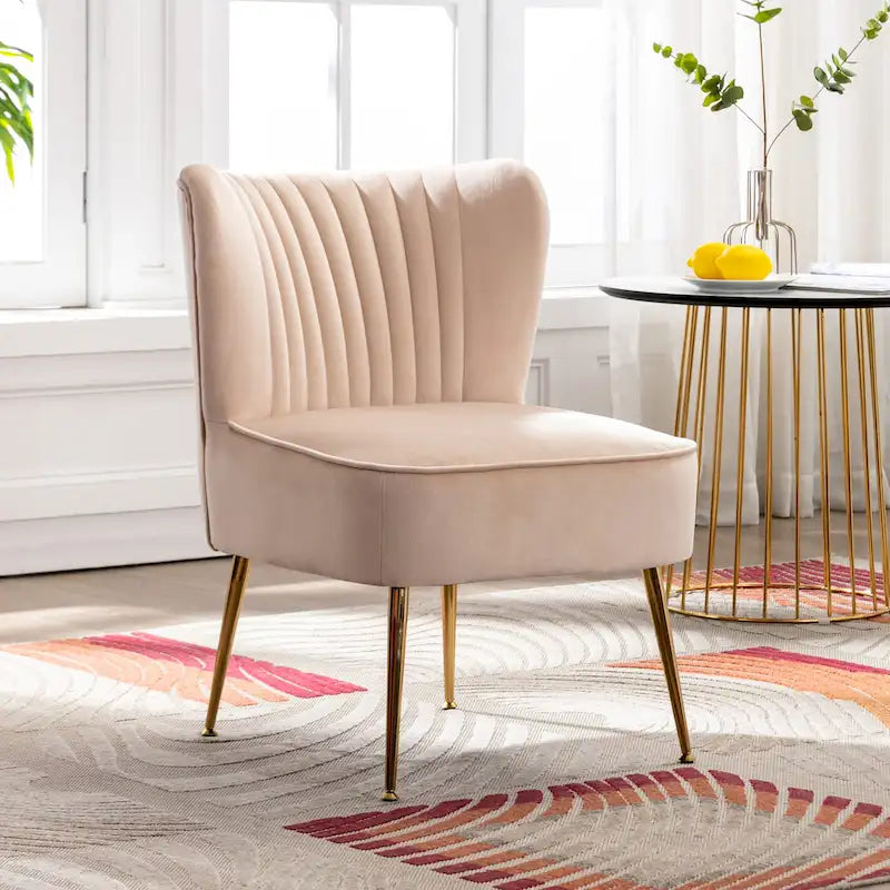 Haven silla decorativa contemporánea tapizada de terciopelo