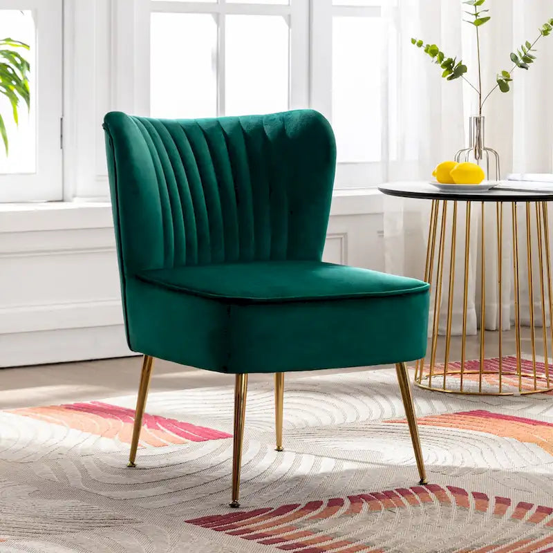 Haven silla decorativa contemporánea tapizada de terciopelo