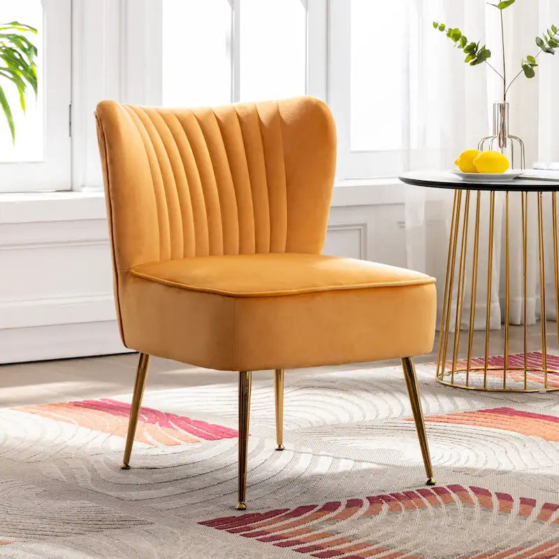Haven silla decorativa contemporánea tapizada de terciopelo