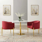 Savour getufte accentstoelen van hoogwaardig fluweel – set van 2