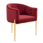 Savour getufte accentstoelen van hoogwaardig fluweel – set van 2