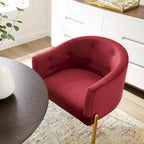 Savour getufte accentstoelen van hoogwaardig fluweel – set van 2