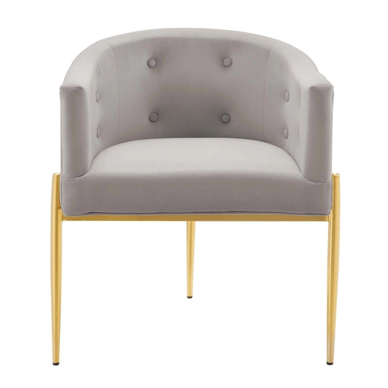 Savour getufte accentstoelen van hoogwaardig fluweel – set van 2